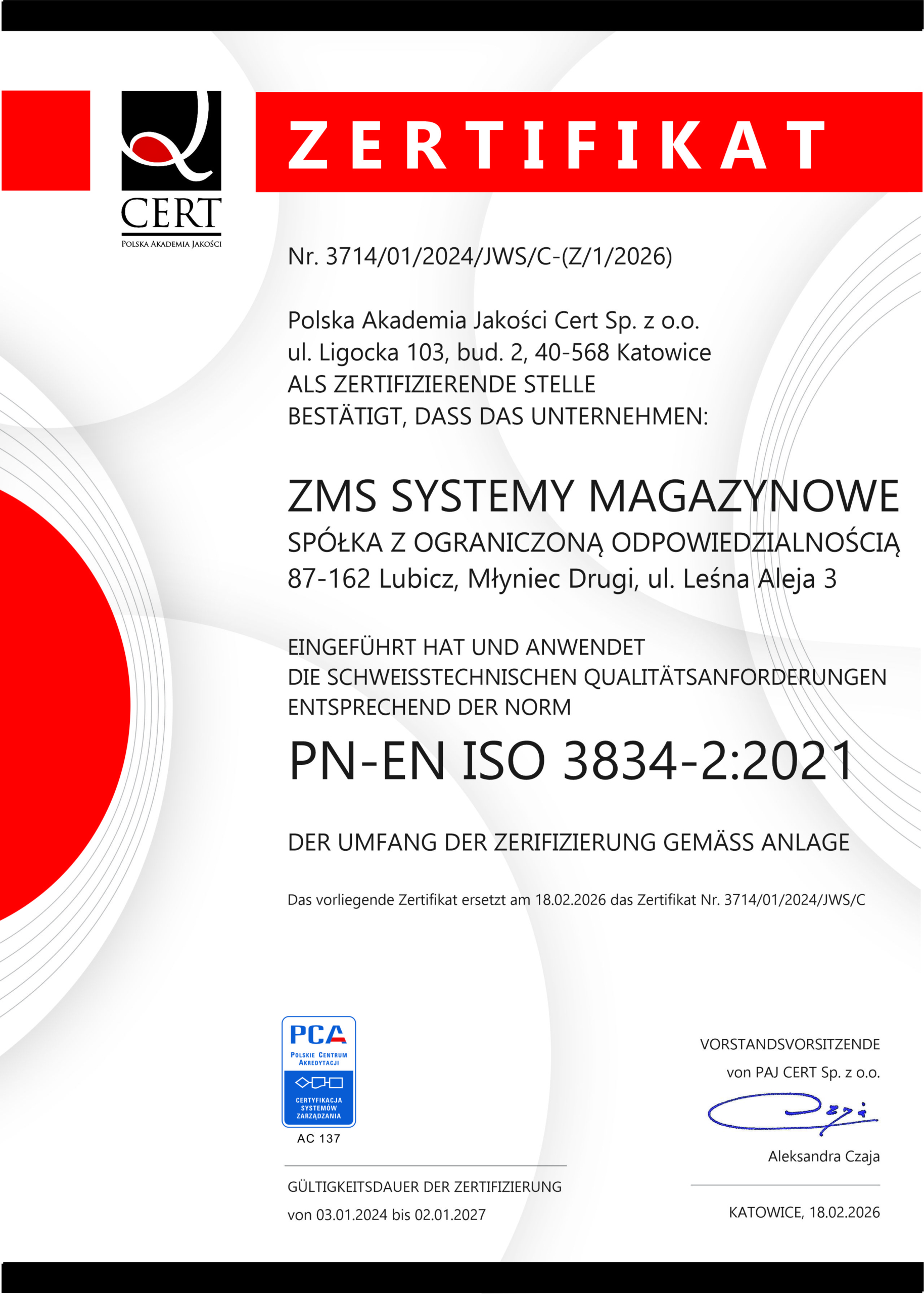 ZMS SYSTEMY MAGAZYNOWE [JWS] C2023 zm. z dn. 18.02.2026 (niemiecka)