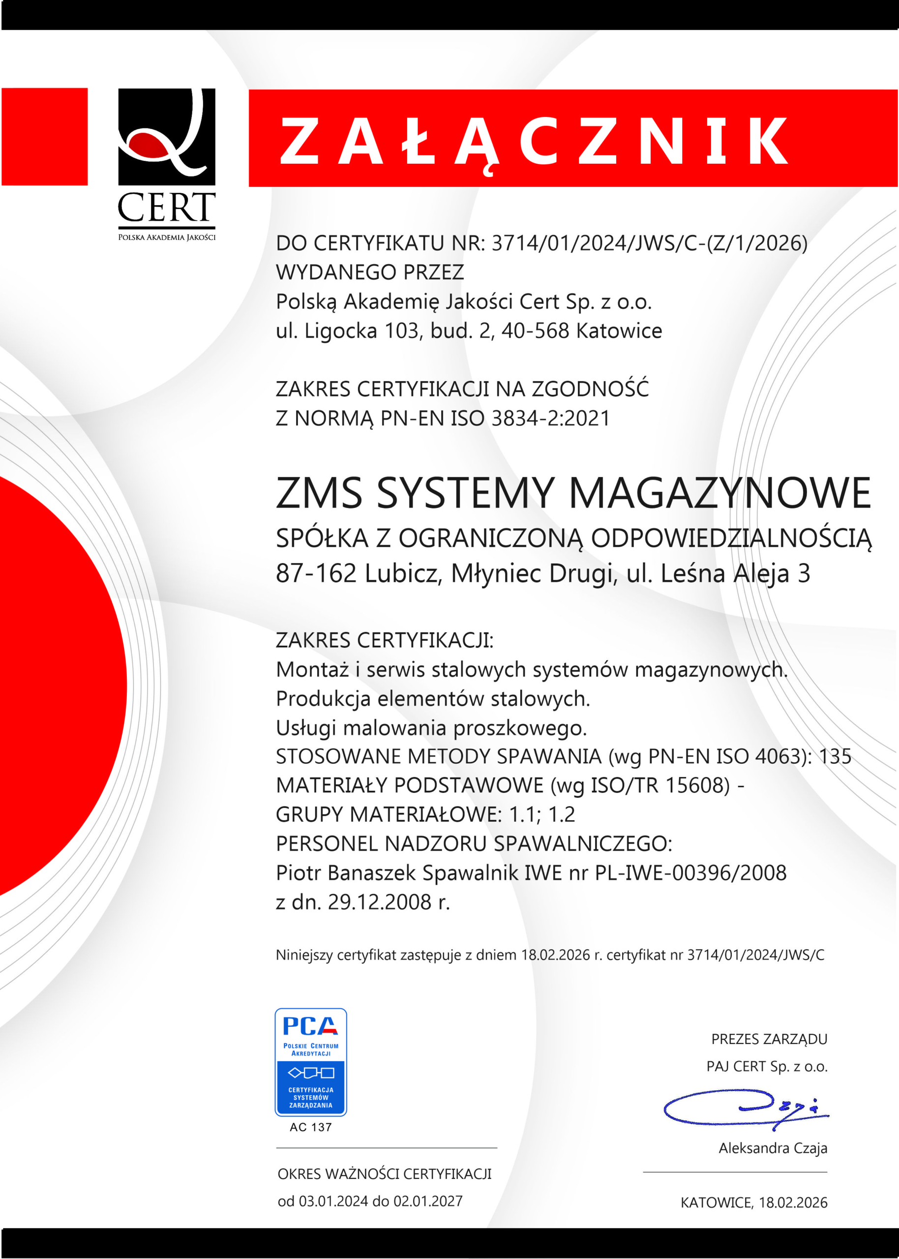 ZMS SYSTEMY MAGAZYNOWE [JWS] C2023 zm. z dn. 18.02.2026 załącznik (polska)